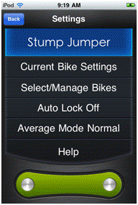 Bike Setting for Liverider Cycling Computer